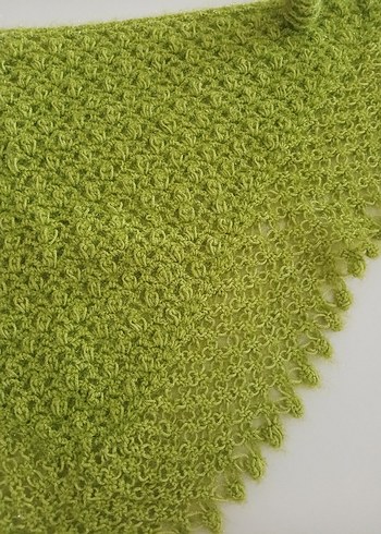 Kız Çocuk Yeşil Örgü Bohem Poncho - Görsel 5