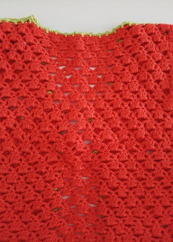 Kız Çocuk Nakışlı V Yaka Örgü Yelek - Görsel 3