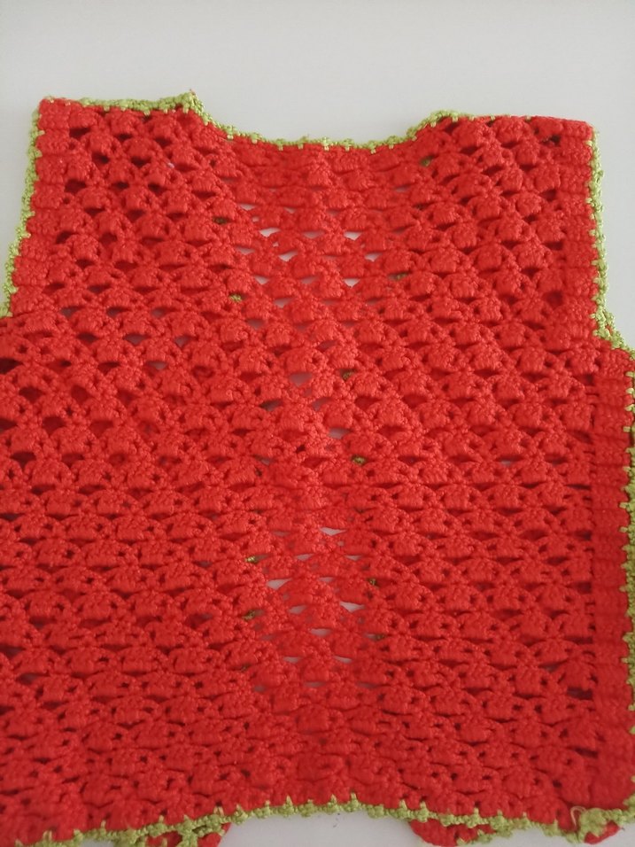 Kız Çocuk Nakışlı V Yaka Örgü Yelek - Görsel 2