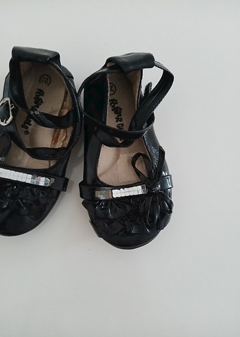 Kız Çocuk Siyah Rugan Tokalı Babet - Görsel 5