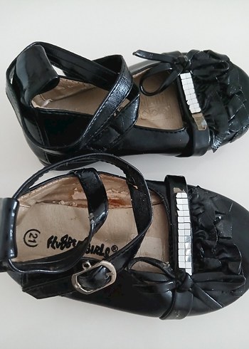 Kız Çocuk Siyah Rugan Tokalı Babet - Görsel 3