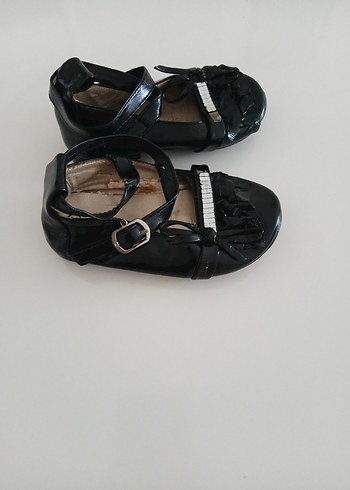 Kız Çocuk Siyah Rugan Tokalı Babet - Görsel 4