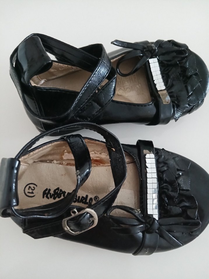 Kız Çocuk Siyah Rugan Tokalı Babet - Görsel 3