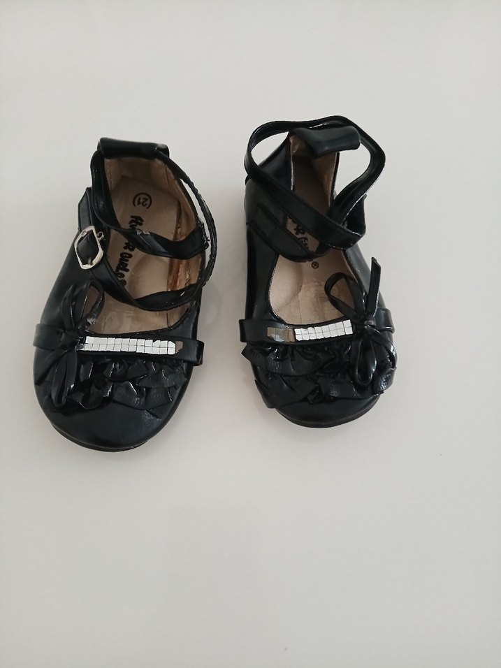 Kız Çocuk Siyah Rugan Tokalı Babet - Görsel 2