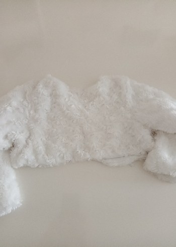 Beyaz Kürklü Kız Çocuk Bolero - Görsel 4