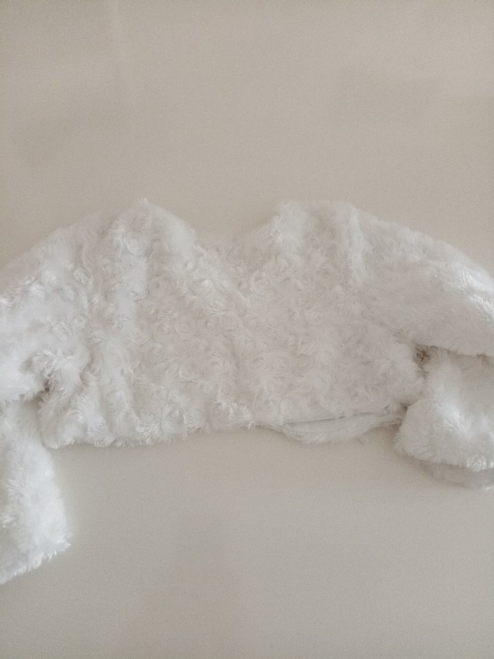 Beyaz Kürklü Kız Çocuk Bolero - Görsel 4