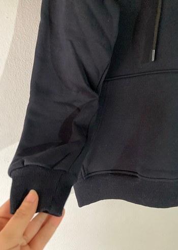 LC Waikiki Siyah Kapüşonlu Kadın Sweatshirt