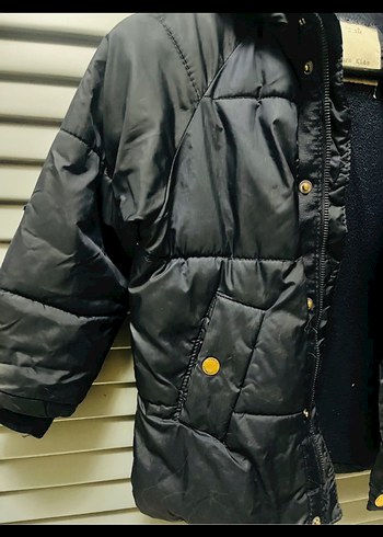 Zara Zara Erkek Çocuk Lacivert Düğmeli Kapüşonlu Mont