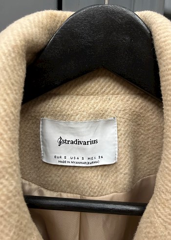 Stradivarius Bej Düğmeli Kadın Kaban