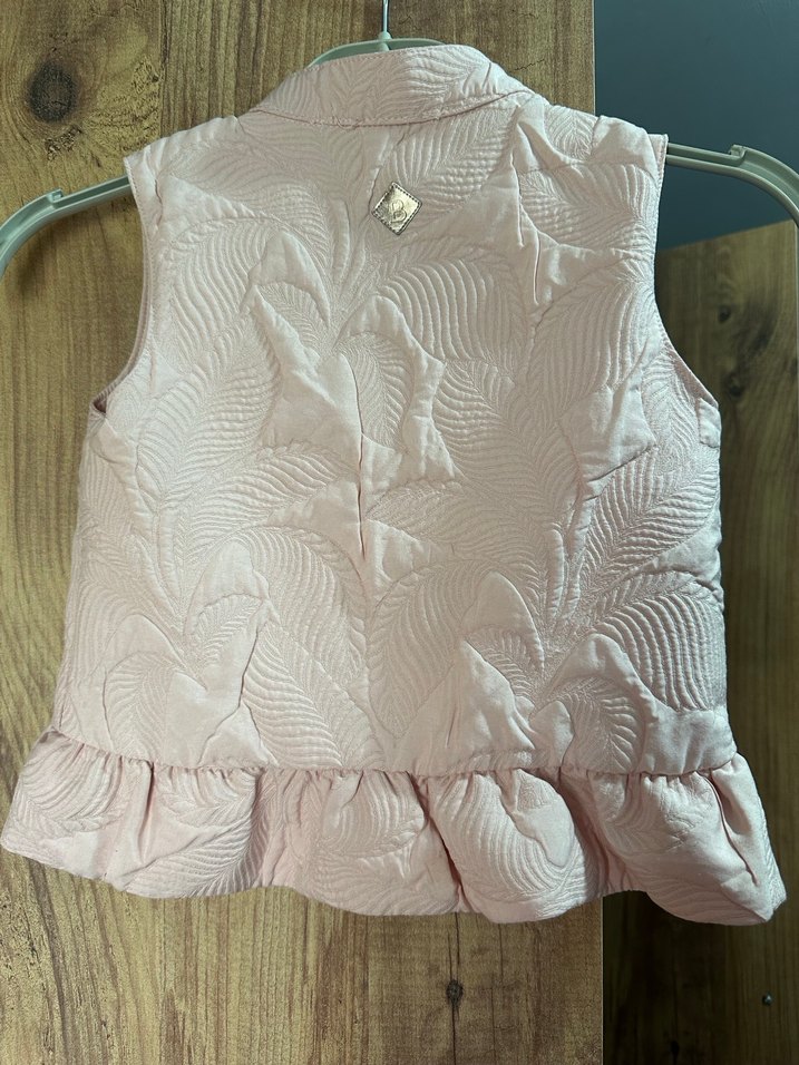 Kız Çocuk Pembe Fermuarlı Yelek - Görsel 3