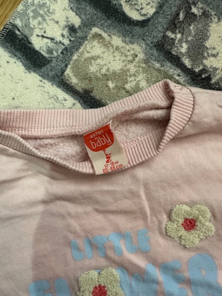 Uzun Kollu Pembe Örgü Kız Bebek Takımı - Görsel 3