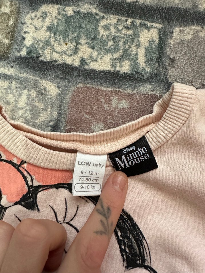 Kız Çocuk Pembe Baskılı Sweatshirt - Görsel 2