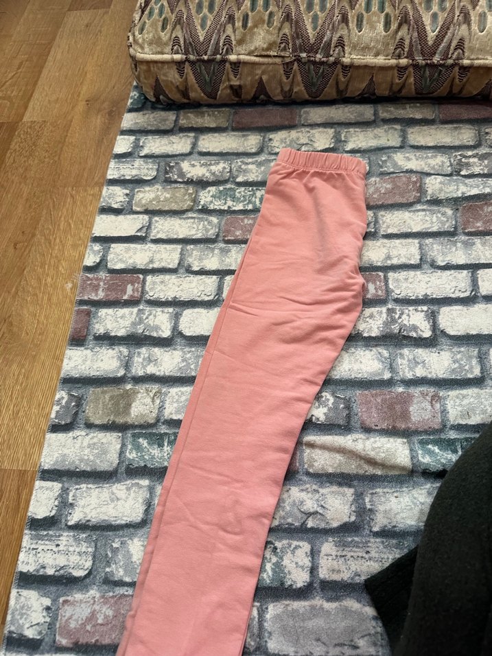 Pembe Elastik Bel Kız Taytı - Görsel 2