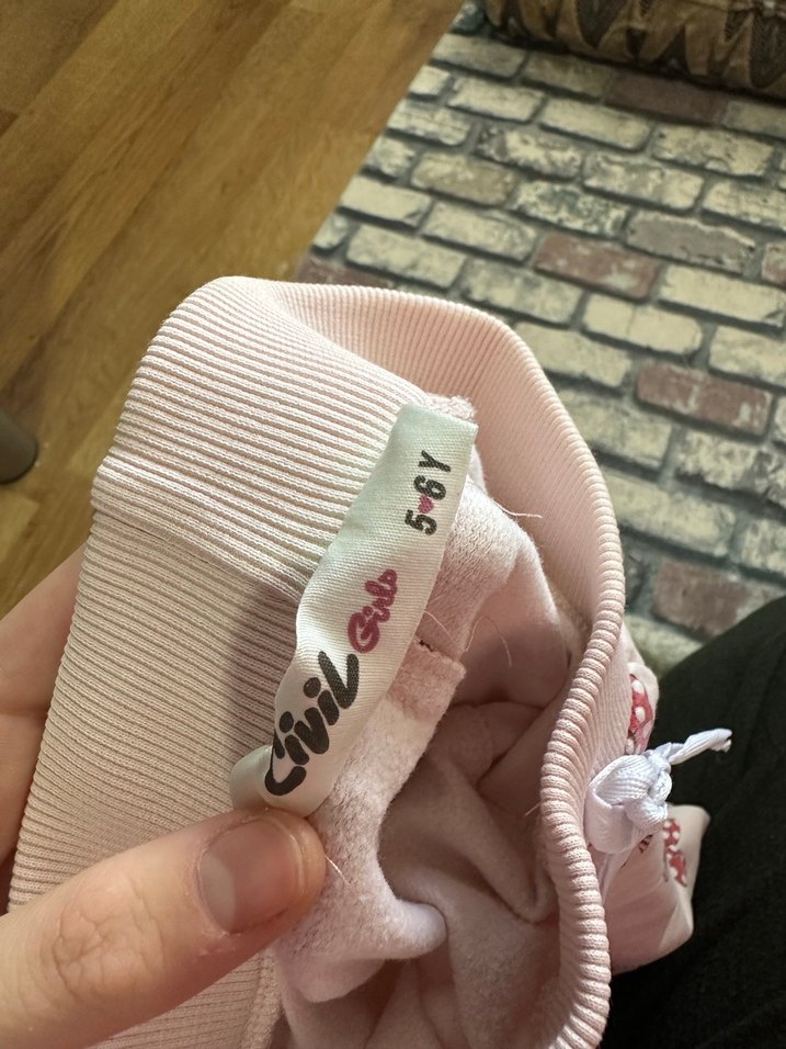 Kız Çocuk Beyaz Kurdele Desenli Rahat Pantolon - Görsel 3