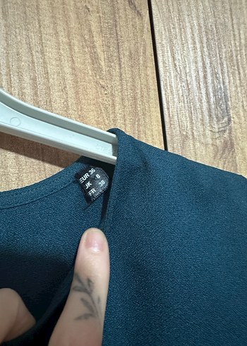 Lacivert Pilili Kadın Bluz - Görsel 3