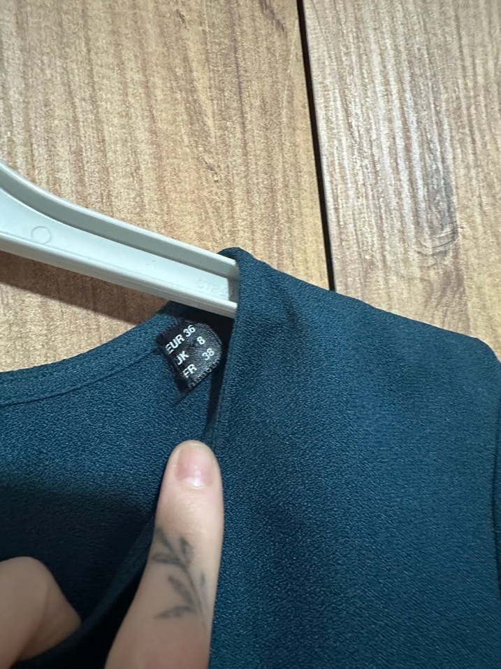 Lacivert Pilili Kadın Bluz - Görsel 3