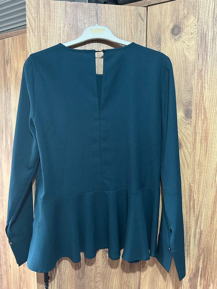 Lacivert Pilili Kadın Bluz - Görsel 2