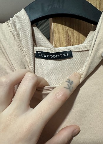 Kapüşonlu Uzun Gri Kadın Sweatshirt - Görsel 3