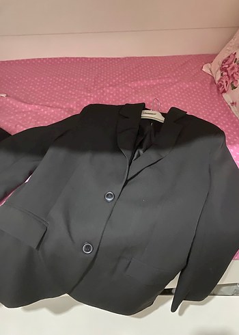 Düğmeli Siyah Kadın Ceket(blazer)