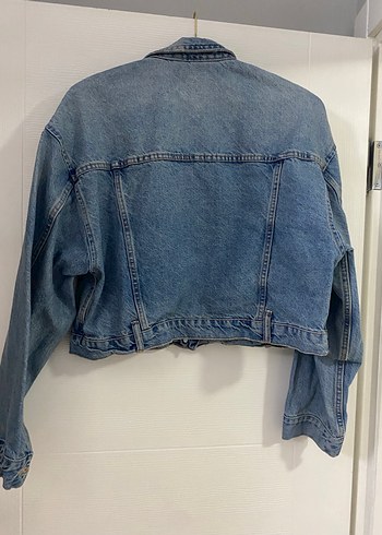 xl Beden mavi Renk Kadın Mavi Düğmeli Denim Ceket