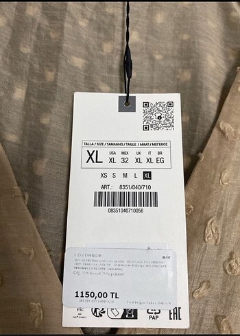 xl Beden Bej V Yaka Uzun Kollu Keten Gömlek