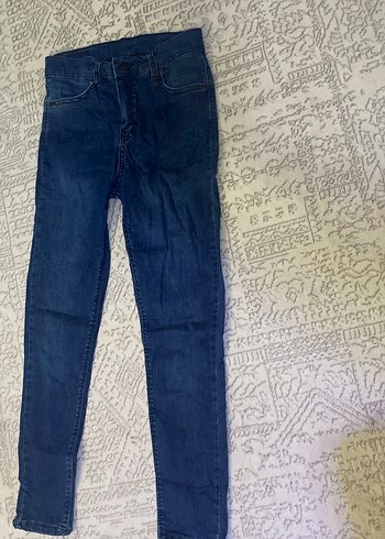 Kadın Mavi Midi Boy Sıkı Kesim Denim Jean