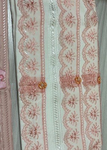 Nakışlı Pembe Havlu Seti - Görsel 4