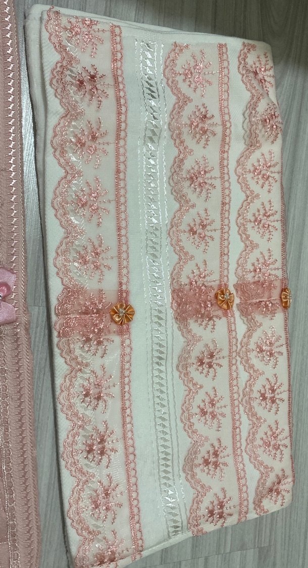 Nakışlı Pembe Havlu Seti - Görsel 4