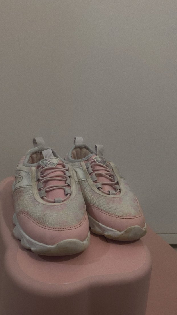 Pembe Bağcıklı Platform Spor Ayakkabı - Görsel 3