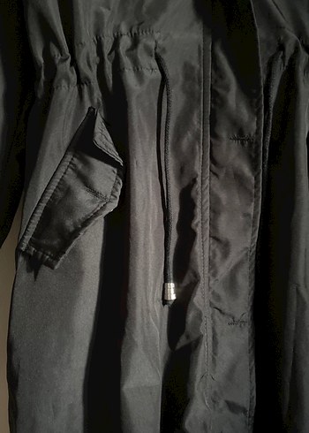 Kadın Siyah Uzun Suni Kürklü mont - Görsel 3