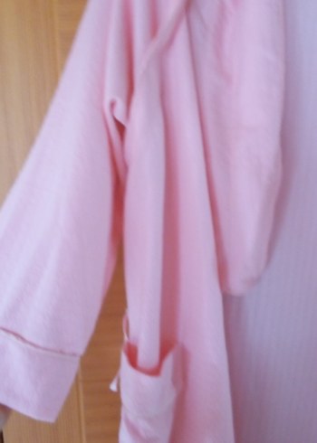 Pembe Uzun Kollu Bohem Kadın Sabahlık - Görsel 3