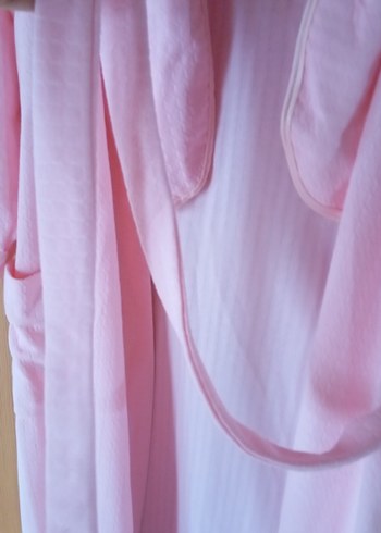 Pembe Uzun Kollu Bohem Kadın Sabahlık - Görsel 5
