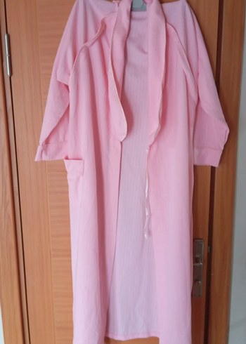 Pembe Uzun Kollu Bohem Kadın Sabahlık - Görsel 2