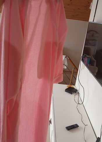 Pembe Uzun Kollu Bohem Kadın Sabahlık - Görsel 6