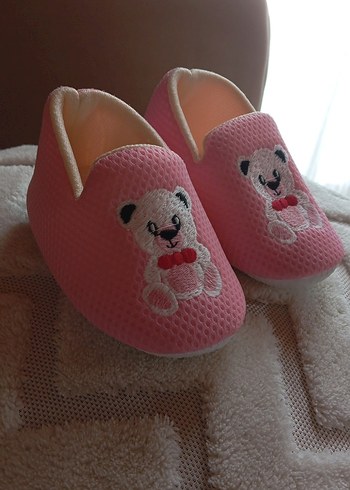 Nakışlı Pembemsi Kız Çocuk Ev Terliği - Görsel 2