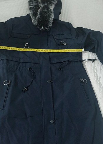 Kadın Lacivert içi peluşlu mont - Görsel 7