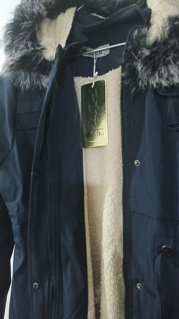 Kadın Lacivert içi peluşlu mont - Görsel 3