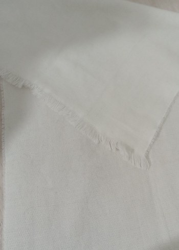 Kadın Beyaz Yün Atkı - Görsel 6