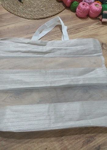 Şeffaf Beyaz Kadın Plaj Çantası - Görsel 2