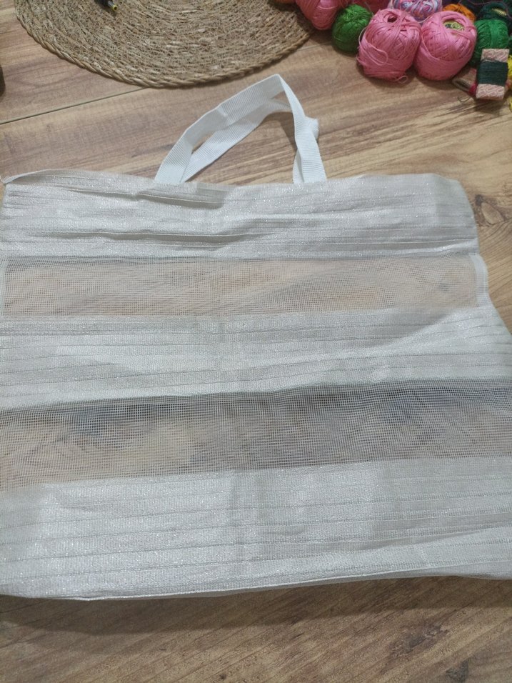 Şeffaf Beyaz Kadın Plaj Çantası - Görsel 2