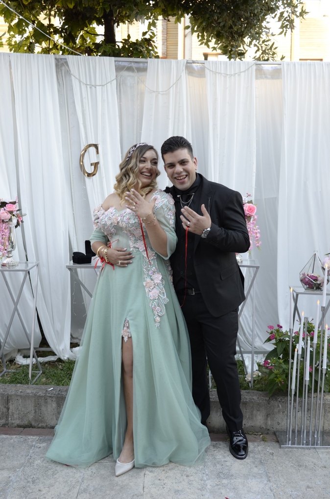 İşlemeli Straplez Uzun Abiye Elbise - Görsel 2