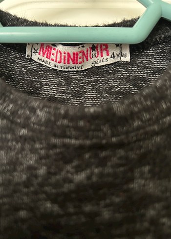 Kız Çocuk Gri Uzun Kollu Payetli Sweatshirt - Görsel 2