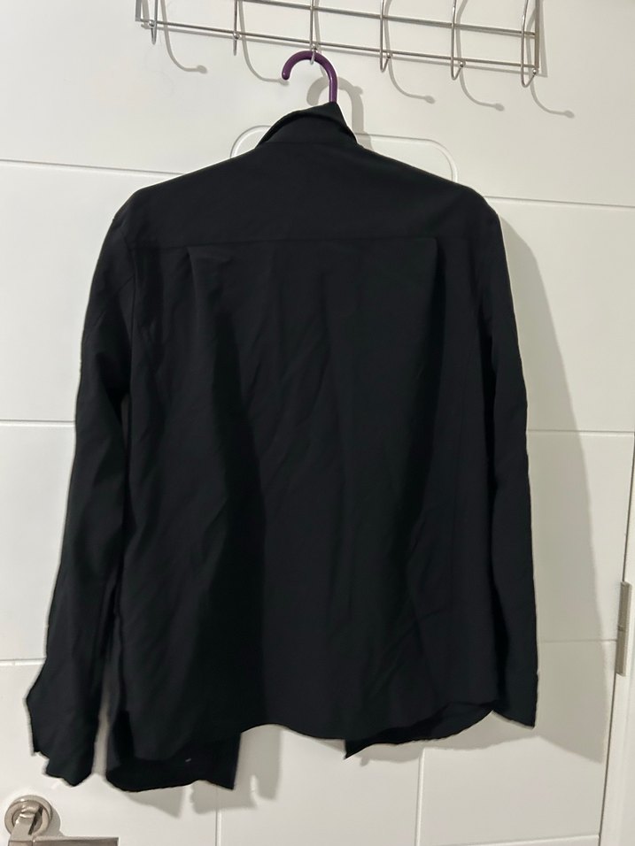 Erkek veya kadın Siyah Düğmeli Midi ceket - Görsel 5