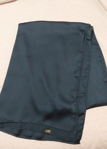 lacivert Kadın Saten Şal - Görsel 2