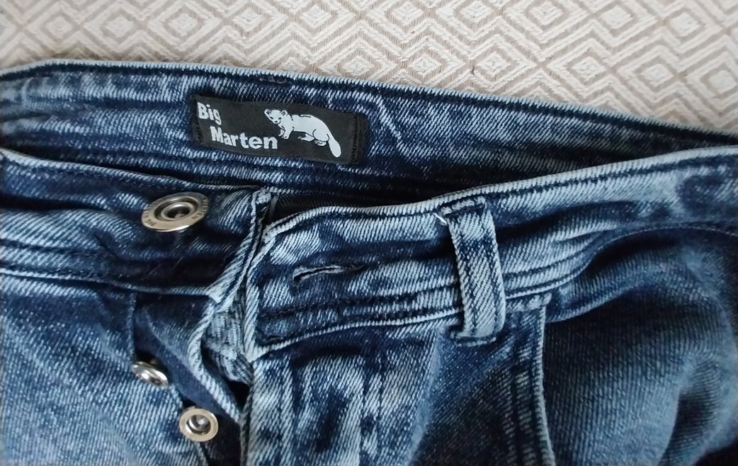 Düğmeli Mavi erkek Kot Pantolon - Görsel 3