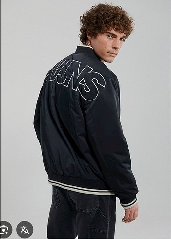 42 Beden Mavi Jeans Unisex Siyah Kadın Bomber Ceket Yüksek Yaka