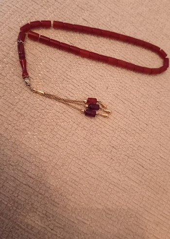 Bordo Minimalist Erkek Tesbih kehribar