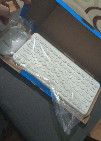 İranha Beyaz Kablosuz Klavye ve Mouse Seti - Görsel 3