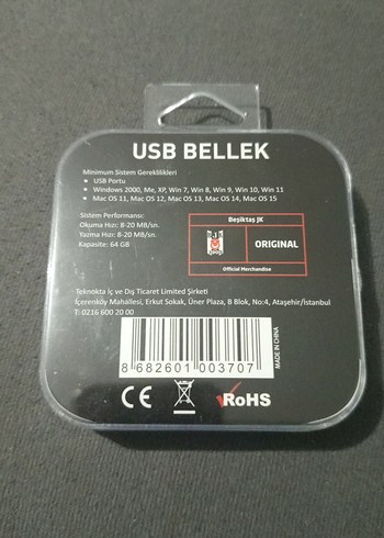 Beşiktaş Lisanslı Forma USB Bellek Anahtarlık 64GB - Görsel 4
