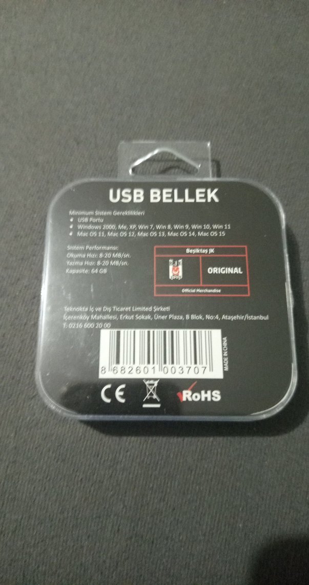 Beşiktaş Lisanslı Forma USB Bellek Anahtarlık 64GB - Görsel 5